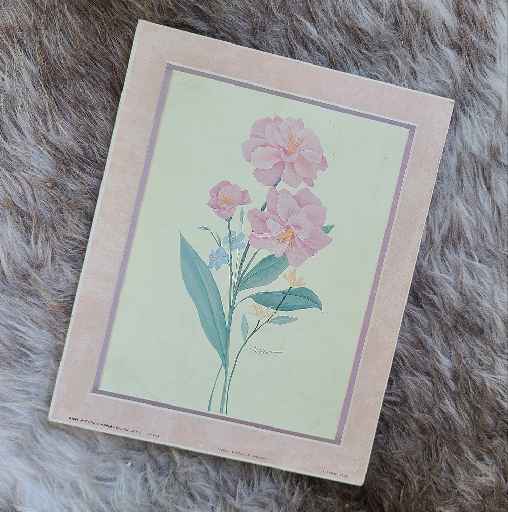 Vintage Wood Flower Frame by Burdette